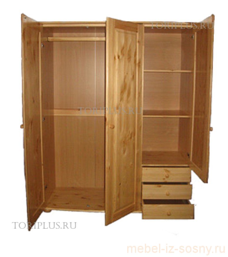 Деревянный шкаф Фалько-2 с ящиками купить недорого