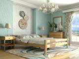 Кровать Классика  двуспальная массив сосны 