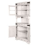 Буфет Викинг 02 (угловой) белый воск картинка 2