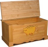 Сундук с росписью Пятнистая свинка COFFRE 100 paint Cochon mouchete