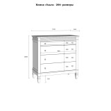 Комод Ольса 204 Белый лак - картинка 6