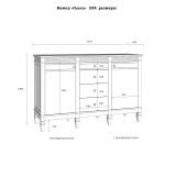 Комод Ольса 324 Белый лак + антик №24  - картинка 4