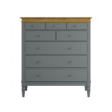 Комод Ольса-С 323 серый №7042 + антик №24 картинка 2