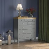 Комод Ольса-С 323 серый №7042 + антик №24 картинка 6