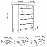 Комод с 6 ящиками КАНТРИ (ХЕМНЭС) черный  - картинка 3