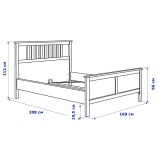 Кровать 160х200 КАНТРИ (ХЕМНЭС) белый  - картинка 2