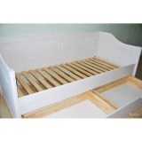 Кровать-диван Бейли с выдвижными ящиками белый воск/антрацит3