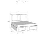 Кровать Квадро-С 140 размеры