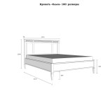 Кровать Ольса 160*200 (серый 7042/антик 24) размеры