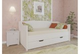 Кровать-диван Бейли с выдвижными ящиками белый воск