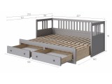 КЫМОР Хемнэс Кровать-кушетка с хранилищем 80x200 серый картинка 7