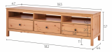 КЫМОР ХЕМНЭС / Телевизионная тумба 183 светло коричневый картинка 5