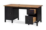 КЫМОР Стол письменный 155х65х74 чёрный/светло-коричневый картинка 3