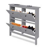 КЫМОР Тумба для обуви 106х101х22 серый - картинка 2 КЫМОР Тумба для обуви 106х101х22 серый - картинка 2