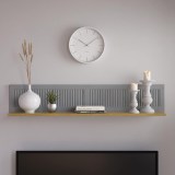 Полка навесная Рандеву-120 серый №7042 + антик №24 картинка 4 Полка навесная Рандеву-120 серый №7042 + антик №24 картинка 4