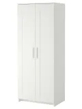 Шкаф 2 двери БРИМНЭС 78х190 белый картинка 1