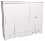 Шкаф Бейли 5 глухих дверей белый воск