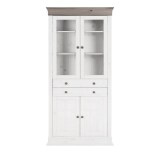 Шкаф Бостон 4+2 Белый воск+серый - картинка 2