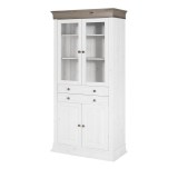 Шкаф Бостон 4+2 Белый воск+серый - картинка 3