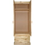 Шкаф деревянный для одежды 2-х дверный Скандинавия с 2 ящиками  