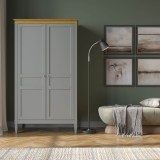 Шкаф для одежды Ольса-С 20 серый №7042 + антик №24 картинка 6