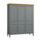 Шкаф для одежды Ольса-С 30 серый №7042 + антик №24 картинка 1