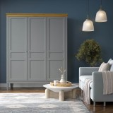 Шкаф для одежды Ольса-С 30 серый №7042 + антик №24 картинка 5