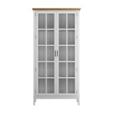 Шкаф для посуды Квадро-С 200-195 Белый лак + антик №24 картинка 2