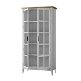 Шкаф для посуды Квадро-С 200-195 Белый лак + антик №24 картинка 5