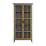 Шкаф для посуды Квадро-С 200-195 Серый №7042 + антик №24 картинка 2