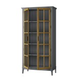 Шкаф для посуды Квадро-С 200-195 Серый №7042 + антик №24 картинка 5