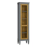 Шкаф для посуды Ольса-С 100 Л серый №7042 + антик №24 - картинка 1