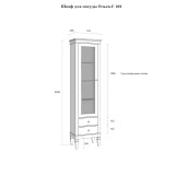 Шкаф для посуды Ольса-С 102 размеры Шкаф для посуды Ольса-С 102 размеры