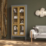 Шкаф для посуды Ольса-С 200 серый №7042 + антик №24 - картинка 5