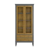 Шкаф для посуды Ольса-С 202 серый №7042 + антик №24 - картинка 2 Шкаф для посуды Ольса-С 202 серый №7042 + антик №24 - картинка 2