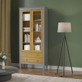 Шкаф для посуды Ольса-С 202 серый №7042 + антик №24 - картинка 5 Шкаф для посуды Ольса-С 202 серый №7042 + антик №24 - картинка 5