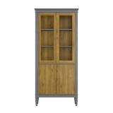 Шкаф для посуды Ольса-С 220 серый №7042 + антик №24 - картинка 2 Шкаф для посуды Ольса-С 220 серый №7042 + антик №24 - картинка 2