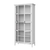 Шкаф книжный Квадро-С 220 белый лак  массив сосны картинка 4