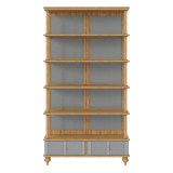 Шкаф книжный Рандеву 110 (серый 7042/антик-24) картинка 2