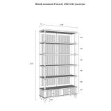 Шкаф книжный Рандеву 110 (серый 7042/антик-24) картинка 6