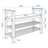 Скамья 85х50 КАНТРИ (ХЕМНЭС) белый лак   - картинка 4