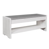 Скамья Бостон(Стокгольм)-115  белый воск+серый - картинка 4