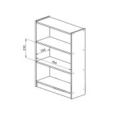Стеллаж из сосны  800 P&H 4 полки