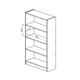 Стеллаж  из массива сосны 800 P&H 5 полок размеры
