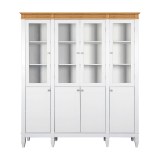 Стеллаж Ольса-404/400 Белый лак + антик №24 - картинка 1