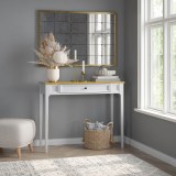 Стол консольный Квадро-С 01 Белый лак + антик №24 Белый лак картинка 4