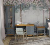 Стол письменный 120 Пенни серый 7046/антик 24 картинка 3 Стол письменный 120 Пенни серый 7046/антик 24 картинка 3