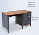 Стол письменный 120 Пенни серый 7046/антик 24 картинка 4 Стол письменный 120 Пенни серый 7046/антик 24 картинка 4