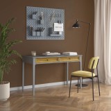 Стол письменный Квадро-С 02 Серый №7042 + антик №24 картинка 4