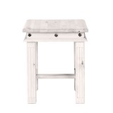 Табурет Викинг БЕЛЫЙ ВОСК картинка 1